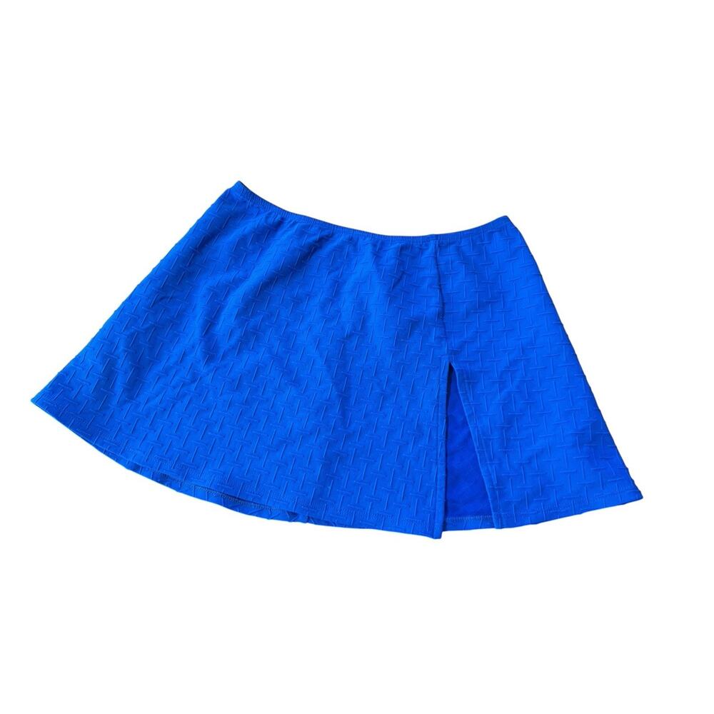 Sessa Blue Textured Athletic Skirt Womens‎ Small Nylon Spandex Stretch Beachwear